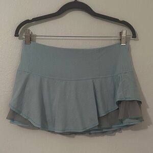 Lucky in Love Light Blue with gray Layered tennis Skirt